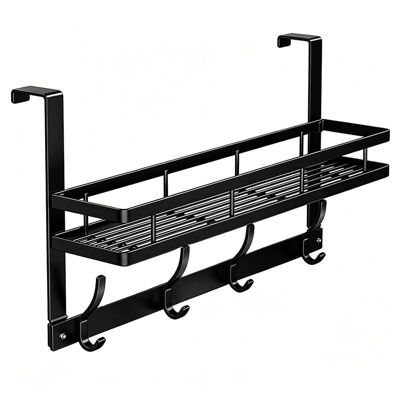 🔥 Over The Door Hooks with Storage Basket