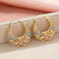💐 Gold-Plated Crescent Moon Enamel Flower Earrings – Affordable Luxury, Versatile  ✨✅