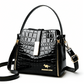 👜 LIMITED-TIME 50% OFF! ✨ Glossy Crocodile Pattern Women's Handbag – Structured, Gold Hardware, Spacious & Chic 💼