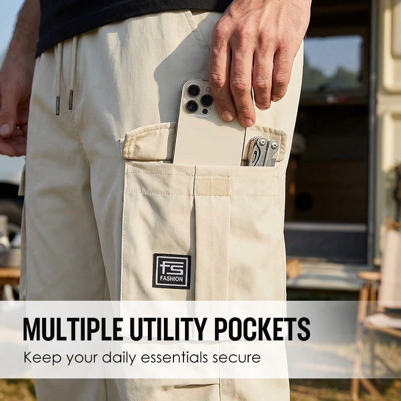 Men's Casual Cargo Pants with Multi-Pockets