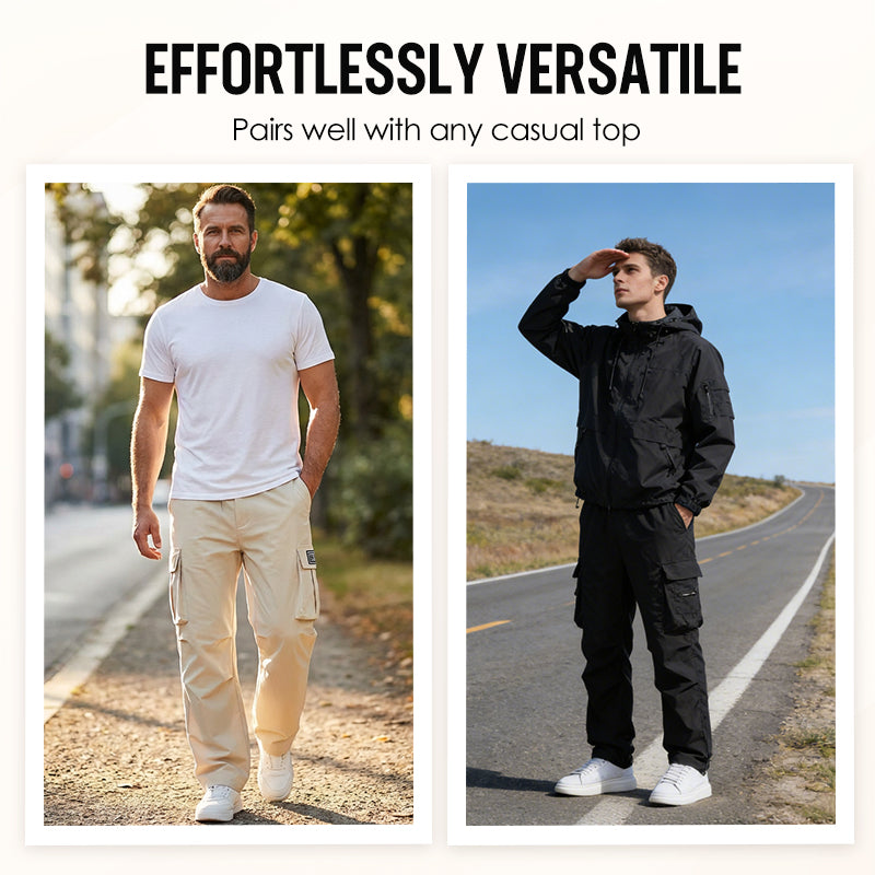 Men's Casual Cargo Pants with Multi-Pockets