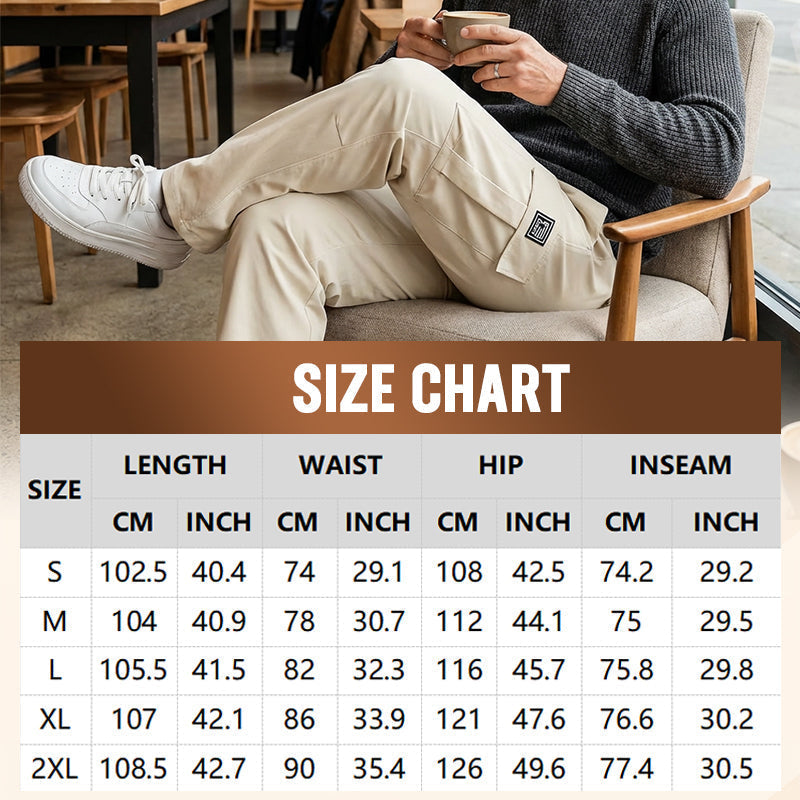 Men's Casual Cargo Pants with Multi-Pockets