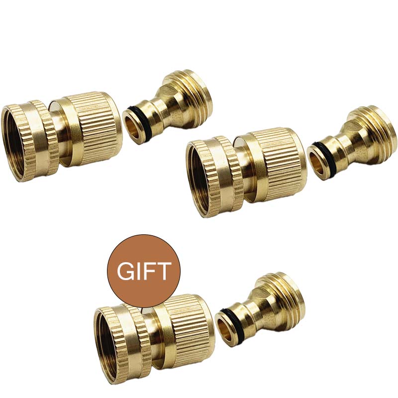 🔩 LIMITED-TIME 50% OFF! ✨ 3/4" Brass Quick Connect Fitting – Rust-Proof, Leak-Free, Universal 💧