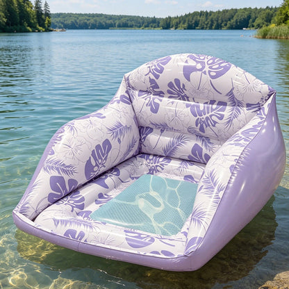 🏊‍♀️ LIMITED-TIME 50% OFF! ✨ U-Shaped Inflatable Pool Float – Ergonomic, Mesh Seat, Tropical Print 🌴