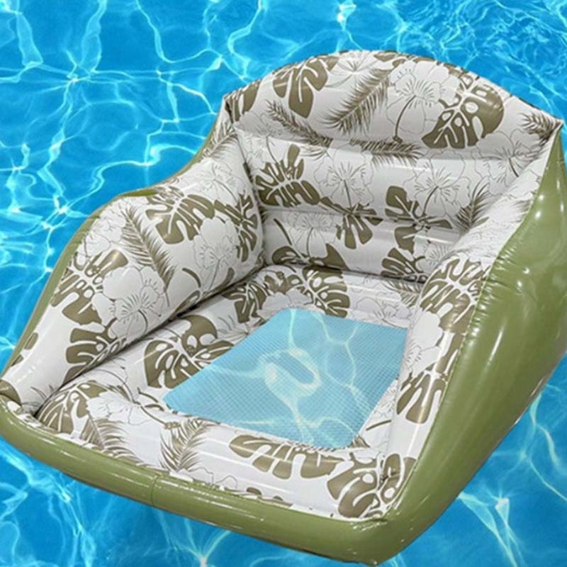 🏊‍♀️ LIMITED-TIME 50% OFF! ✨ U-Shaped Inflatable Pool Float – Ergonomic, Mesh Seat, Tropical Print 🌴