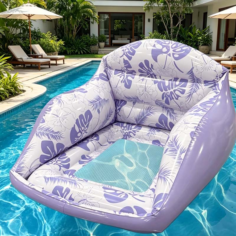 🏊‍♀️ LIMITED-TIME 50% OFF! ✨ U-Shaped Inflatable Pool Float – Ergonomic, Mesh Seat, Tropical Print 🌴
