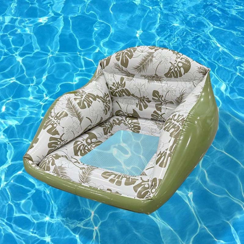 🏊‍♀️ LIMITED-TIME 50% OFF! ✨ U-Shaped Inflatable Pool Float – Ergonomic, Mesh Seat, Tropical Print 🌴