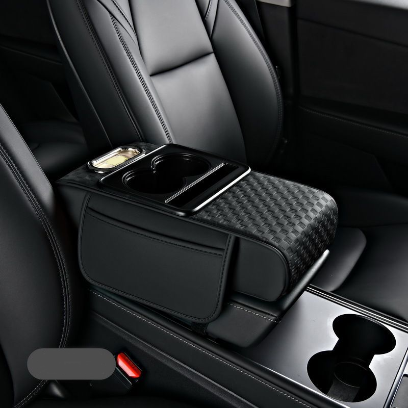 📢📢 50% OFF🚗5-in-1 Car Armrest Organizer – Console Cushion with Storage Bags, Cup Holder & Phone Slot