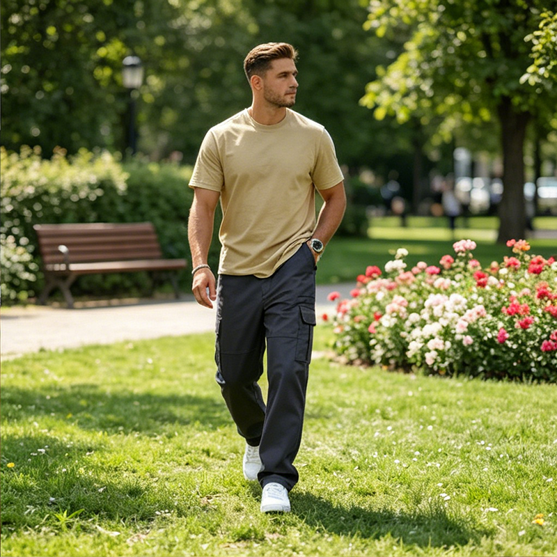 Men's Relaxed Fit Straight-Leg Cargo Pants