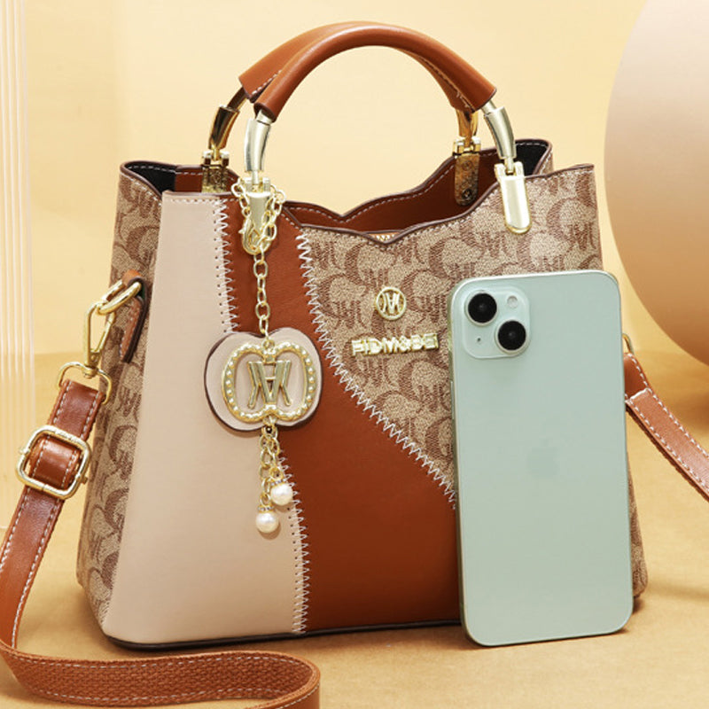 👜 LIMITED-TIME 50% OFF! ✨ Printed Bucket Bag – 3-Way Carry, Spacious, Retro Style 🌼