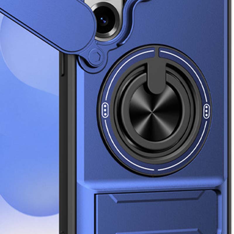 Samsung Phone Case – Sliding Camera Cover, Rotatable Ring, Magnetic Mount