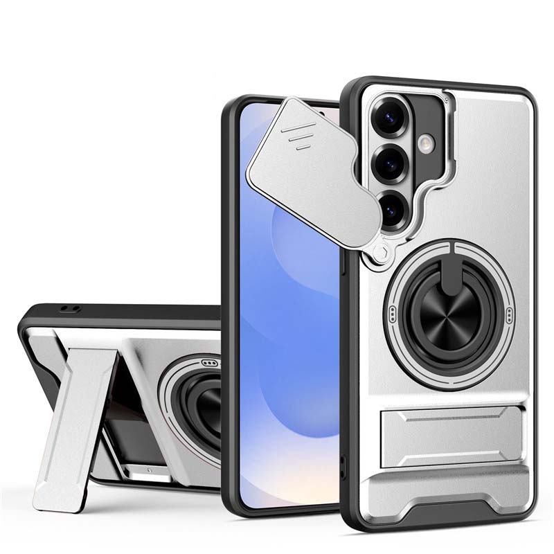 Samsung Phone Case – Sliding Camera Cover, Rotatable Ring, Magnetic Mount