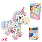 🔥50% OFF 🎁DIY Color-In Unicorn Plush Toy Kit, Washable Reusable Coloring Stuffed Animal, Creative Art Craft Set for Kids Birthday Gift