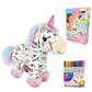 🔥50% OFF 🎁DIY Color-In Unicorn Plush Toy Kit, Washable Reusable Coloring Stuffed Animal, Creative Art Craft Set for Kids Birthday Gift