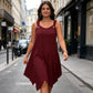 Women's Sleeveless Dress with Asymmetrical Hem