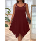 Women's Sleeveless Dress with Asymmetrical Hem
