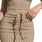 Elegant Asymmetrical Crop Top and High-Waist Skirt Set