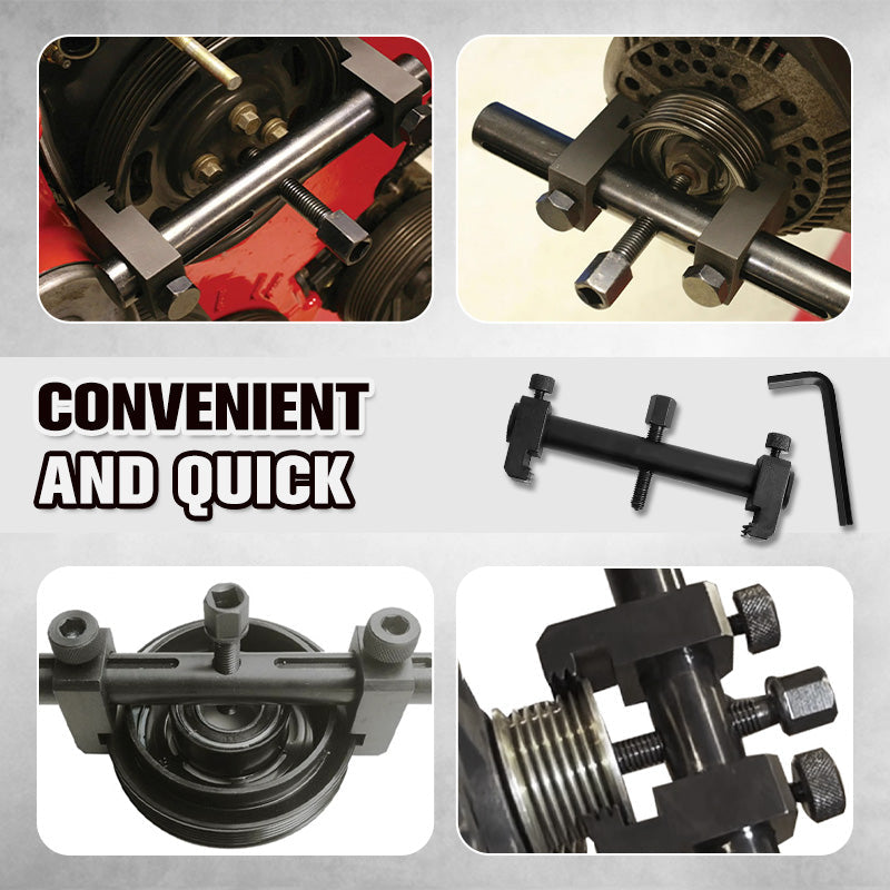 🔧 50% OFF NOW! ⚙️ Crankshaft Pulley Removal Tool – 40-165mm Range, Three-Jaw Grip & Steel Bead Protection 🔩