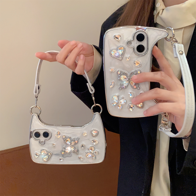 3D Butterfly Handbag Phone Case with Strap