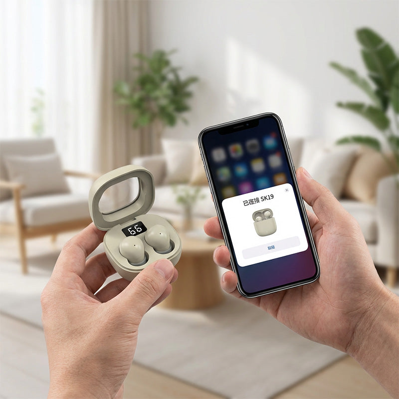 🎧 Save 50%! ✨ Mini Wireless Earbuds – LED display case & compact 🎶
