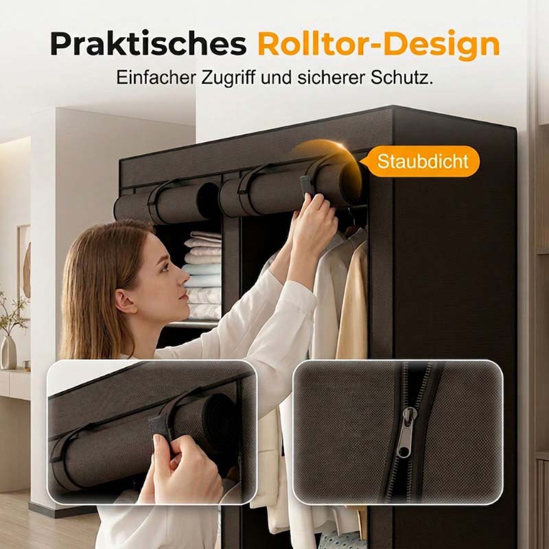 🔥📦 LAST DAY 50% OFF! Portable Non-Woven Fabric Wardrobe – Easy Assembly, Steel Frame, 3 Sizes – Perfect for Bedroom & Dressing Room 🏠✨