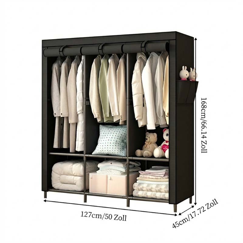 🔥📦 LAST DAY 50% OFF! Portable Non-Woven Fabric Wardrobe – Easy Assembly, Steel Frame, 3 Sizes – Perfect for Bedroom & Dressing Room 🏠✨