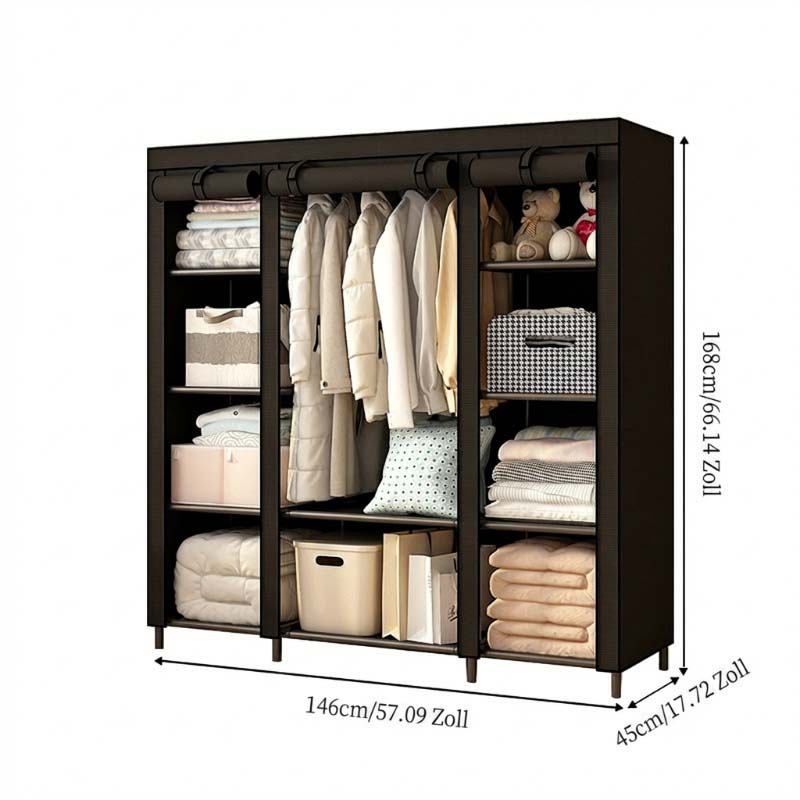 🔥📦 LAST DAY 50% OFF! Portable Non-Woven Fabric Wardrobe – Easy Assembly, Steel Frame, 3 Sizes – Perfect for Bedroom & Dressing Room 🏠✨