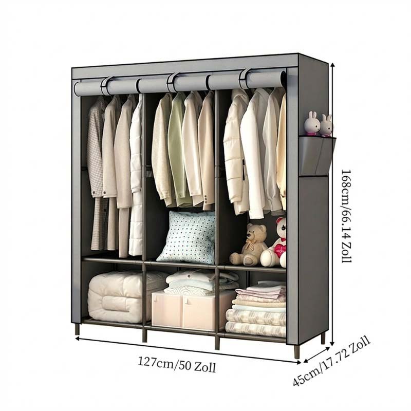 🔥📦 LAST DAY 50% OFF! Portable Non-Woven Fabric Wardrobe – Easy Assembly, Steel Frame, 3 Sizes – Perfect for Bedroom & Dressing Room 🏠✨