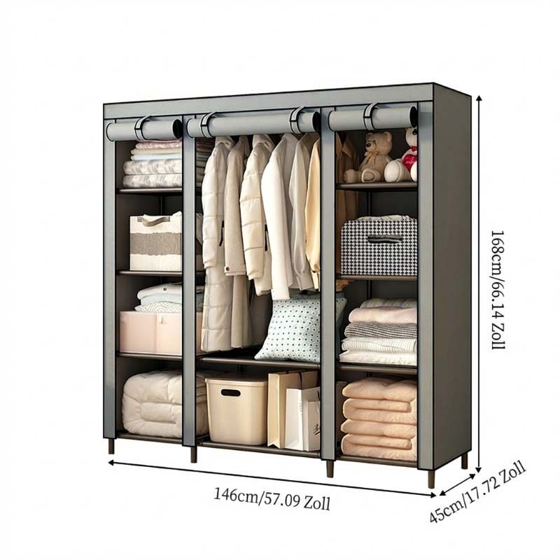 🔥📦 LAST DAY 50% OFF! Portable Non-Woven Fabric Wardrobe – Easy Assembly, Steel Frame, 3 Sizes – Perfect for Bedroom & Dressing Room 🏠✨