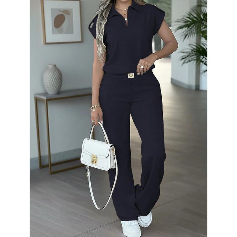 Women's Casual Top & Pants 2-Piece Set