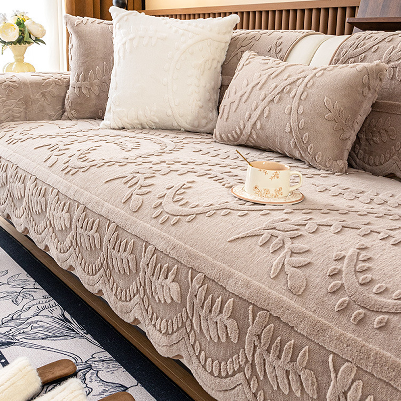 🛋️ Save 50%! 🐰 Faux Rabbit Fur Couch Cover – Non-slip & ultra-soft ✨