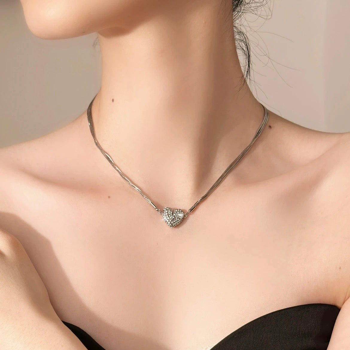 🎄Christmas Hot Sale Heart Diamond Necklace💕