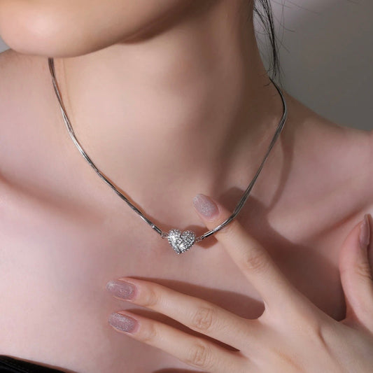 🎄Christmas Hot Sale Heart Diamond Necklace💕