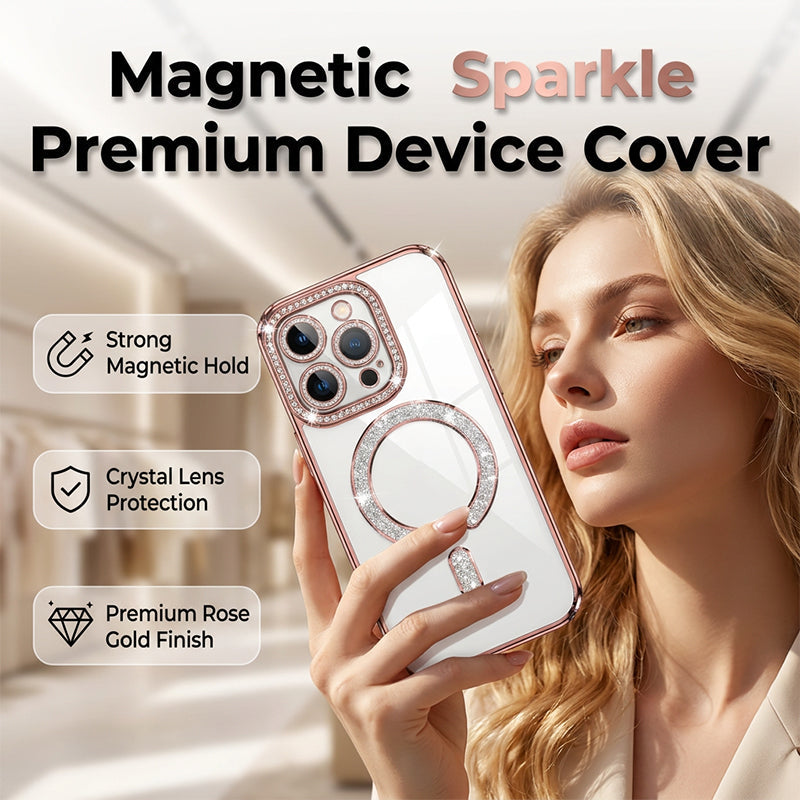 📢📢50% OFF !! ⏰Electroplated Glitter Magnetic Phone Cover