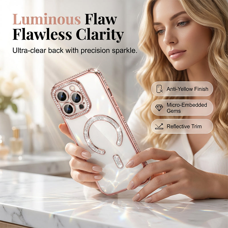 📢📢50% OFF !! ⏰Electroplated Glitter Magnetic Phone Cover