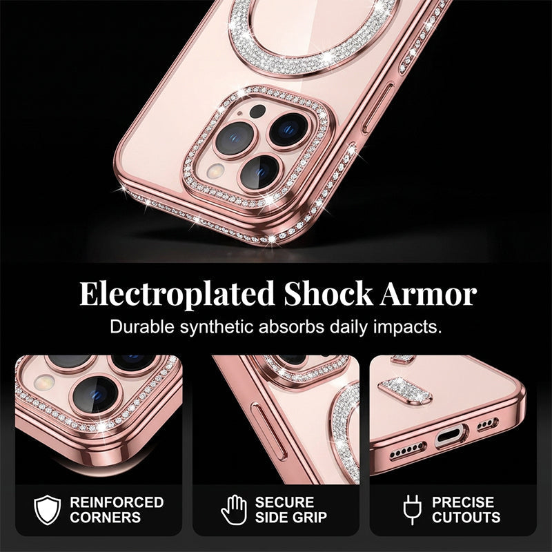 📢📢50% OFF !! ⏰Electroplated Glitter Magnetic Phone Cover