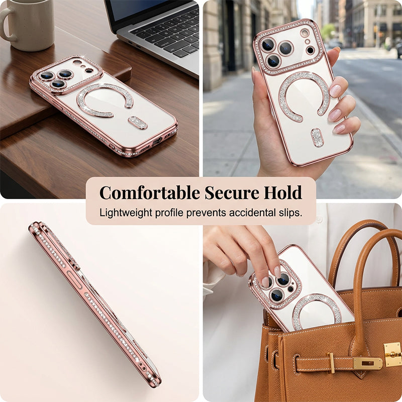 📢📢50% OFF !! ⏰Electroplated Glitter Magnetic Phone Cover