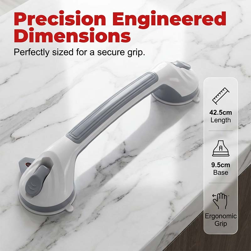 🚿 50% OFF! ✨ Suction Cup Grab Bar – Tool-Free No-Drill Install on Tile & Glass, Strong Vacuum Hold, Removable & Reusable – Extra Balance Support for Bathroom Safety 🔒