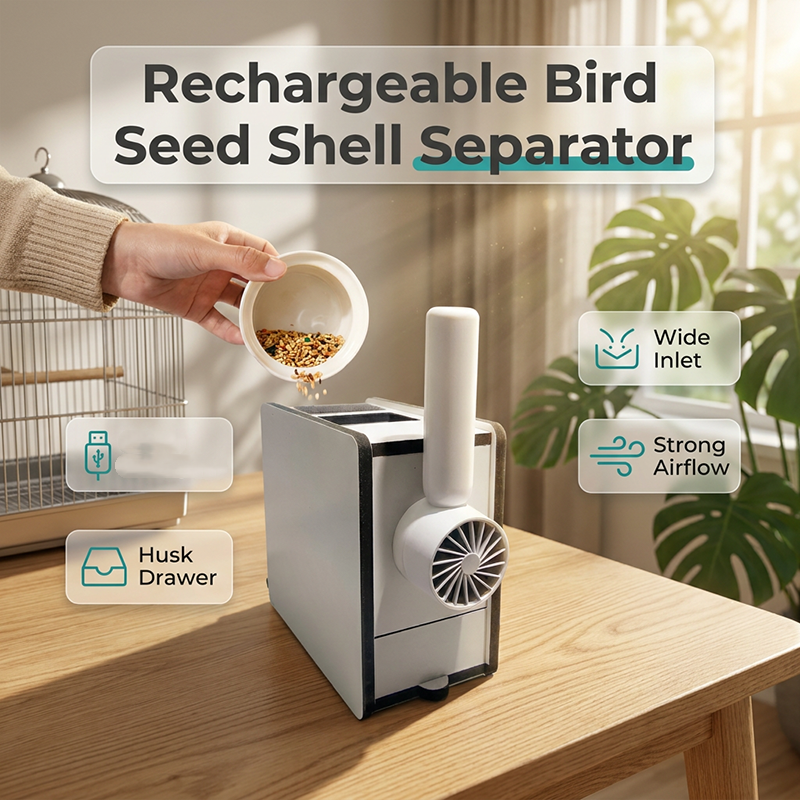 Rechargeable Bird Seed Shell Separator