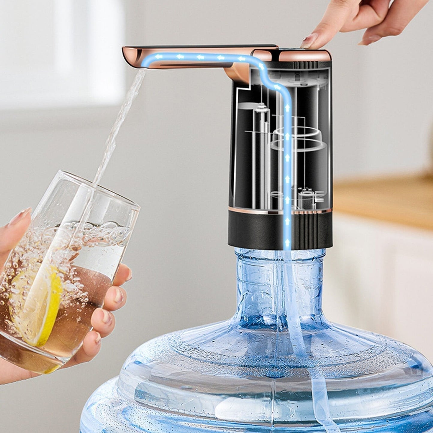 🚰 Foldable Electric Water Pump Dispenser – Portable USB Water Transfer Pump, Universal Fit for 2-5 Gallon Jugs, Camping & Home Water Dispensing