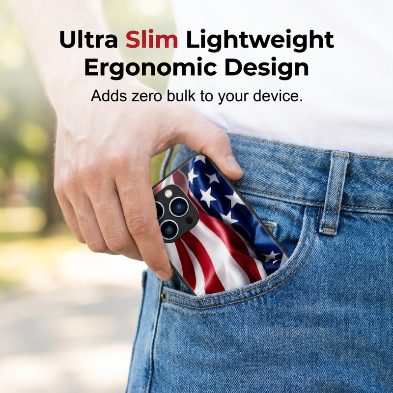 📱 LIMITED-TIME 50% OFF! 💥 Vibrant Patriotic Glass Phone Case – Tempered Glass, Shockproof TPU, Anti-Fingerprint ✨