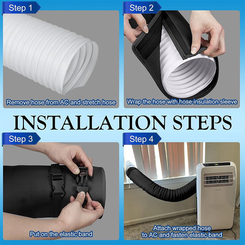 🌀 50% OFF NOW! ⏰ Portable Air Conditioner Hose Cover – Insulated & dust-proof – Reduces condensation, easy to install – fits most hoses, keeps your space cooler ❄️✨