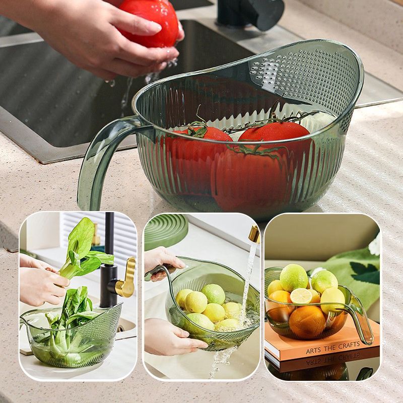 Multipurpose Rice Washing Bowl Strainer with Handle