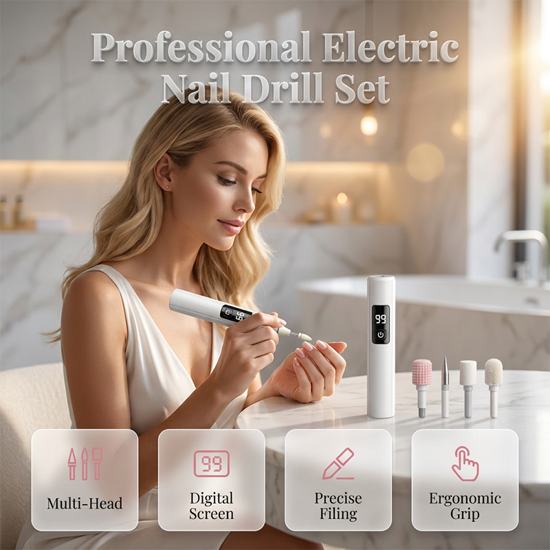 ⏳🔥LIMITED-TIME 50% OFF! ⏰Professional Electric Nail Polisher – Smooths thick nails, 99-speed display. Multiple heads for shaping & buffing. Salon at home! 🌟💎