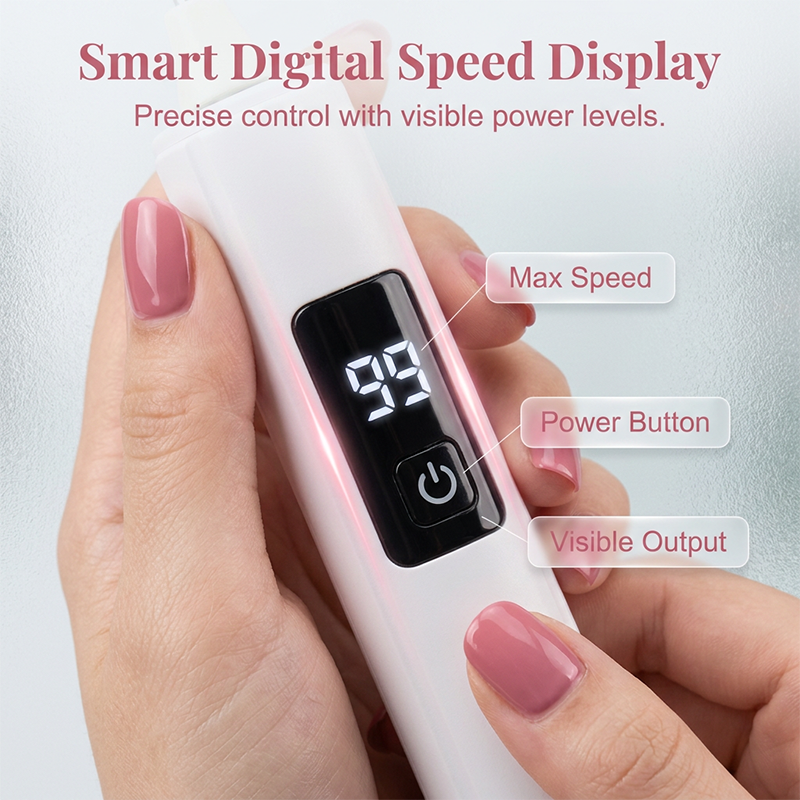 ⏳🔥LIMITED-TIME 50% OFF! ⏰Professional Electric Nail Polisher – Smooths thick nails, 99-speed display. Multiple heads for shaping & buffing. Salon at home! 🌟💎