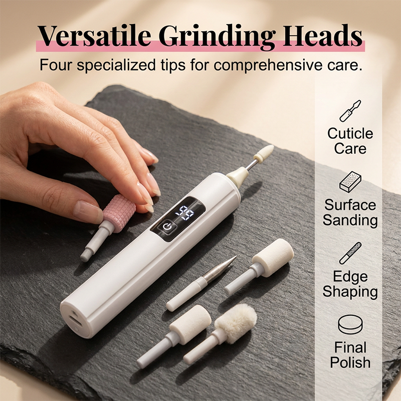 ⏳🔥LIMITED-TIME 50% OFF! ⏰Professional Electric Nail Polisher – Smooths thick nails, 99-speed display. Multiple heads for shaping & buffing. Salon at home! 🌟💎