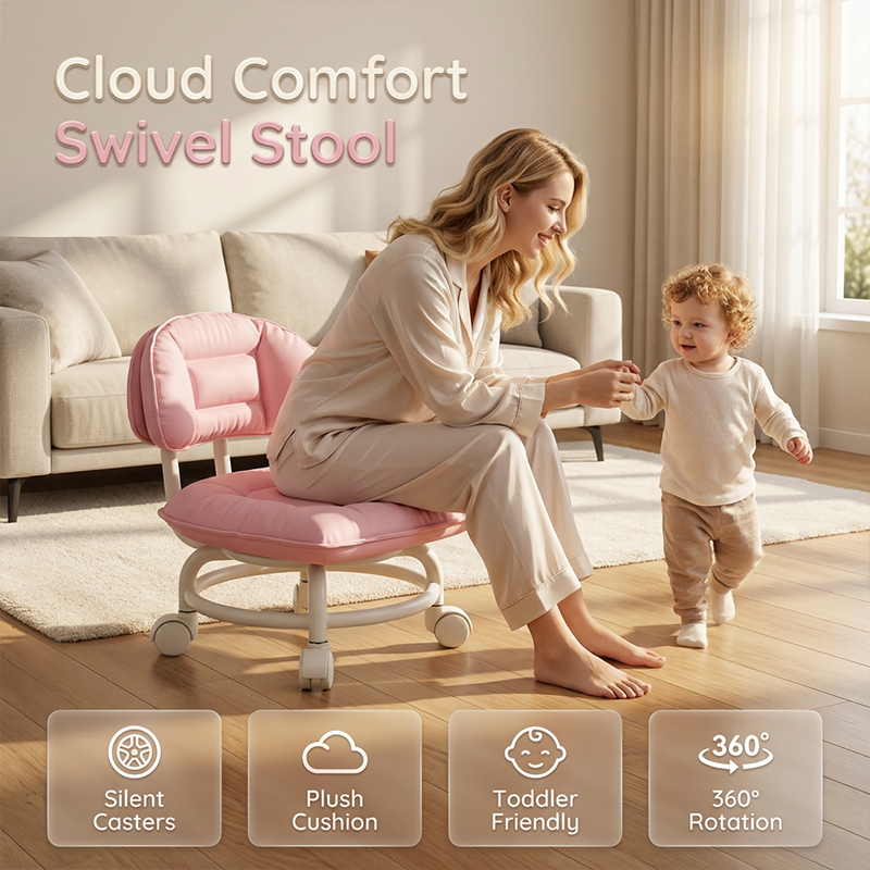 🪑50% OFF NOW! ⏰ Rolling Low Stool with Backrest – Padded seat & silent casters – Perfect for workshops, garages or studios – comfortable and mobile 🛠️✨