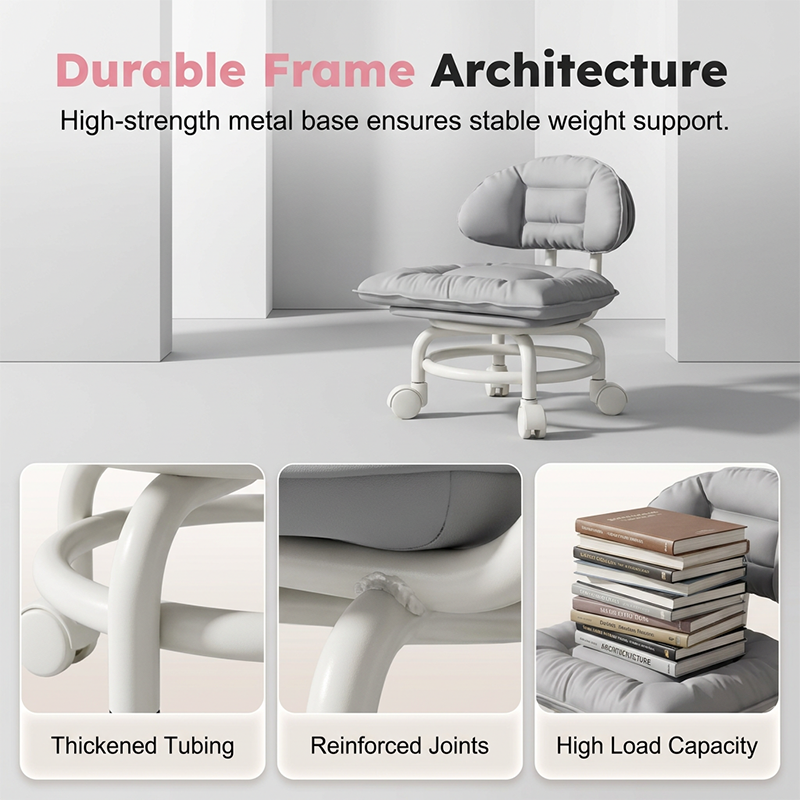 🪑50% OFF NOW! ⏰ Rolling Low Stool with Backrest – Padded seat & silent casters – Perfect for workshops, garages or studios – comfortable and mobile 🛠️✨