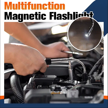 ⏳Time-Limited Special⏰Multifunctional Telescopic Magnetic Flashlight – 360° flexible gooseneck, super bright LED light, extendable pick-up rod, magnetic suction design. Auto repair workshop essential!