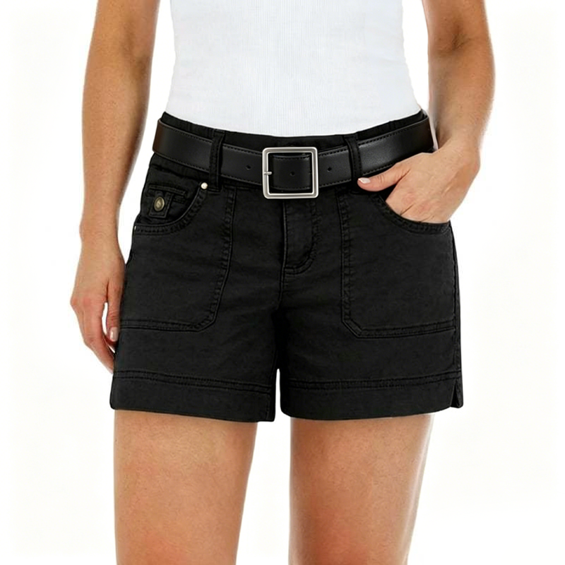 Women's Casual Stretch Shorts with Utility Pockets